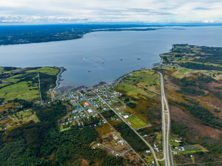   Chacao Channel on Chiloe Island, Los Lagos, Chile  