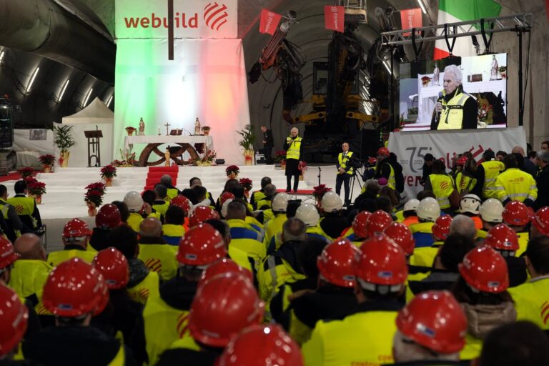   Celebrations of St. Barbara at the construction site of the Terzo Valico dei Giovi  
