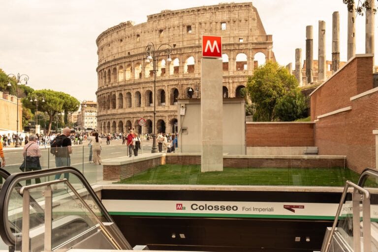   Entrance to the Colosseo-Fori Imperiali station, Metro Line C  