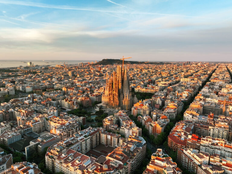   Vista aerea di Barcellona, Spagna  