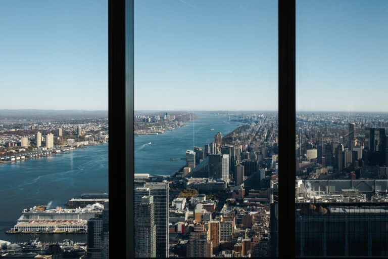   Vista aerea del fiume Hudson, New York  