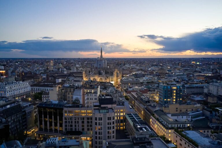   Panoramic view of Milan  